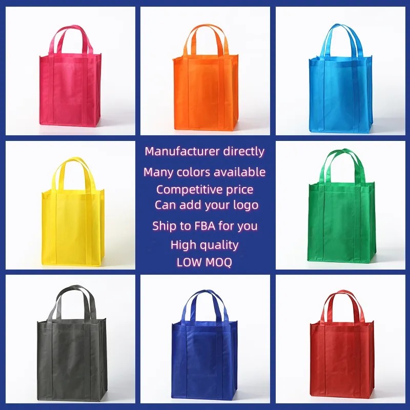 Eco Non Woven Sewing Tote Bag with Hard Bottomboard